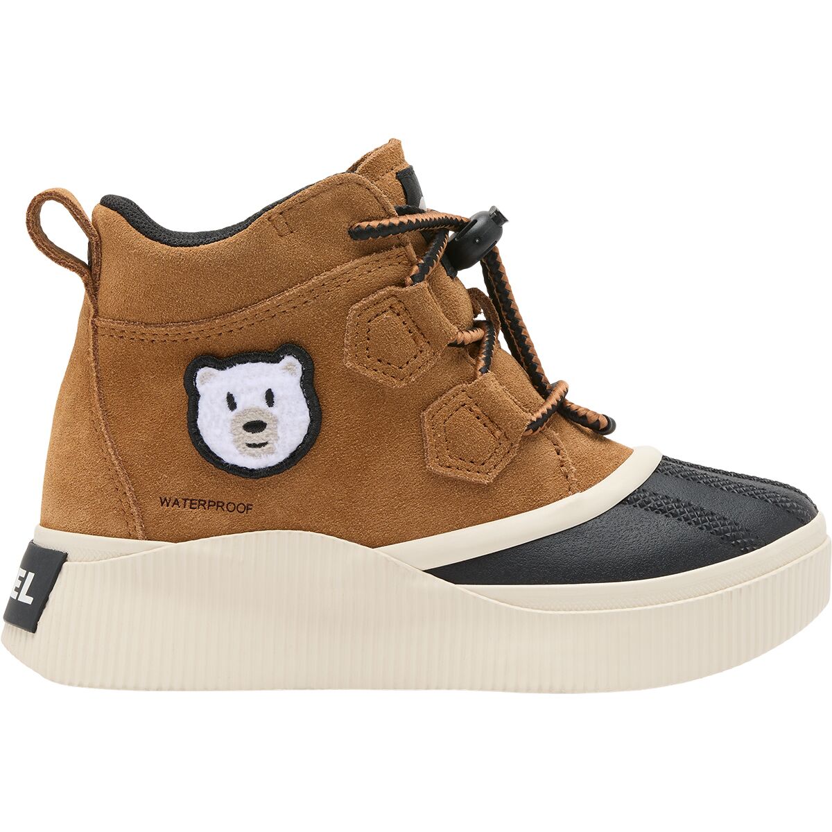 Image of SOREL Out N About IV Classic WP Boot - Little Kids' Taffy/Light Bisque, 1.0