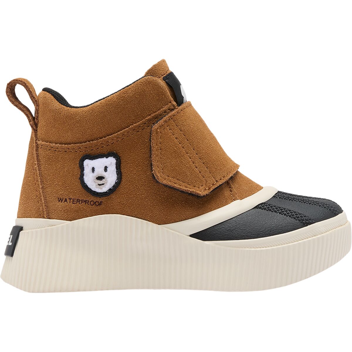 Image of SOREL Out N About IV Strap WP Boot - Toddlers' Taffy/Light Bisque, 7.0