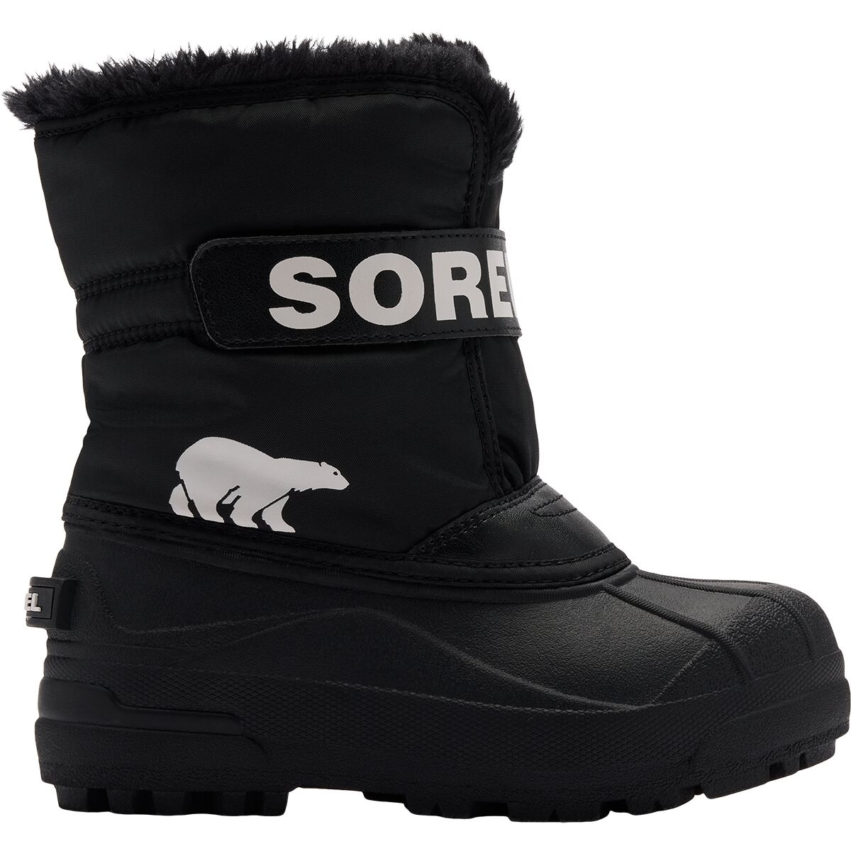 Image of SOREL Snow Commander Boot - Little Kids' Black/Sea Salt, 11.0