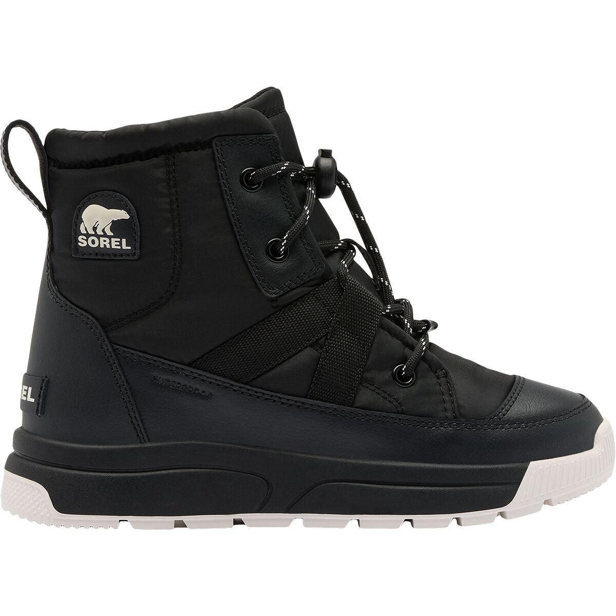 Image of SOREL Whitney III Mid WP Boot - Kids' Black/Black, 4.0