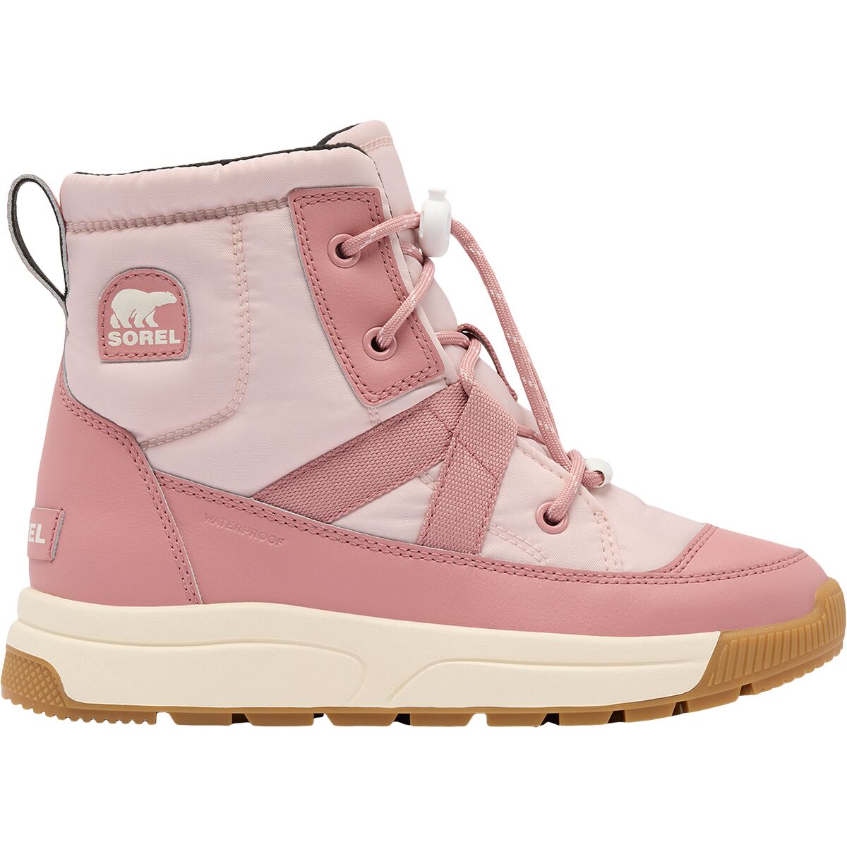 Image of SOREL Whitney III Mid WP Boot - Kids' Pink Salt/Eraser Pink, 4.0