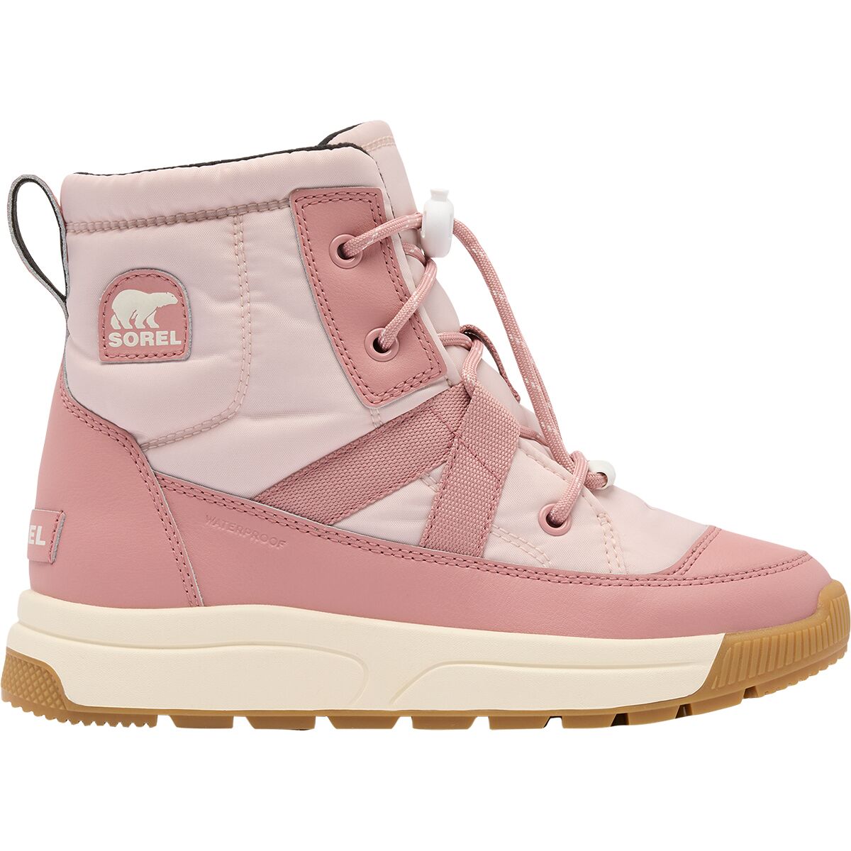 Image of SOREL Whitney III Mid WP Boot - Little Kids' Pink Salt/Eraser Pink, 12.0