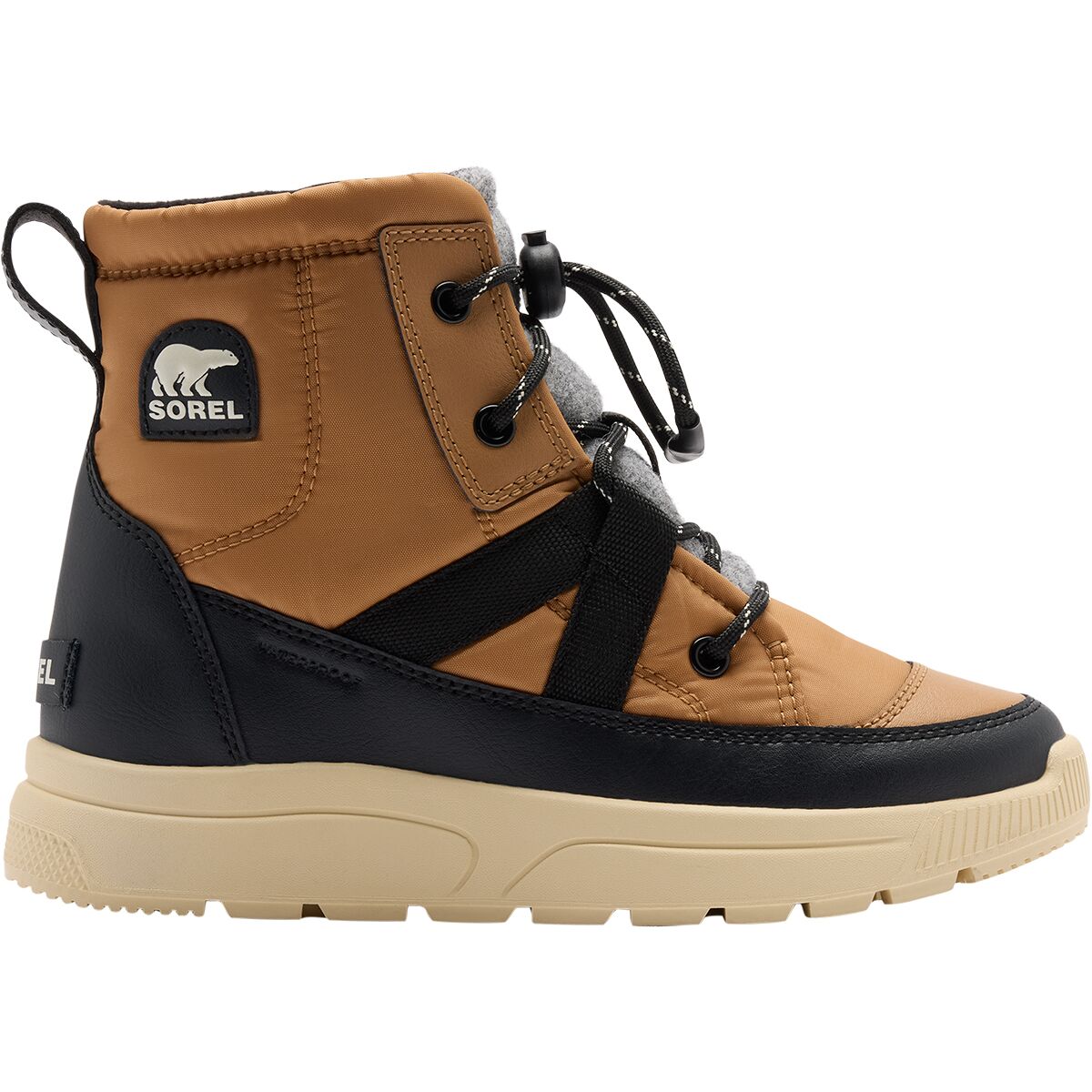 Image of SOREL Whitney III Mid WP Boot - Little Kids' Tawny Buff/Bleached Ceramic, 2.0