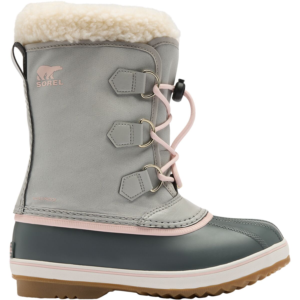 Image of SOREL Yoot Pac Nylon WP Boot - Kids' Dove/Gum 2, 4.0