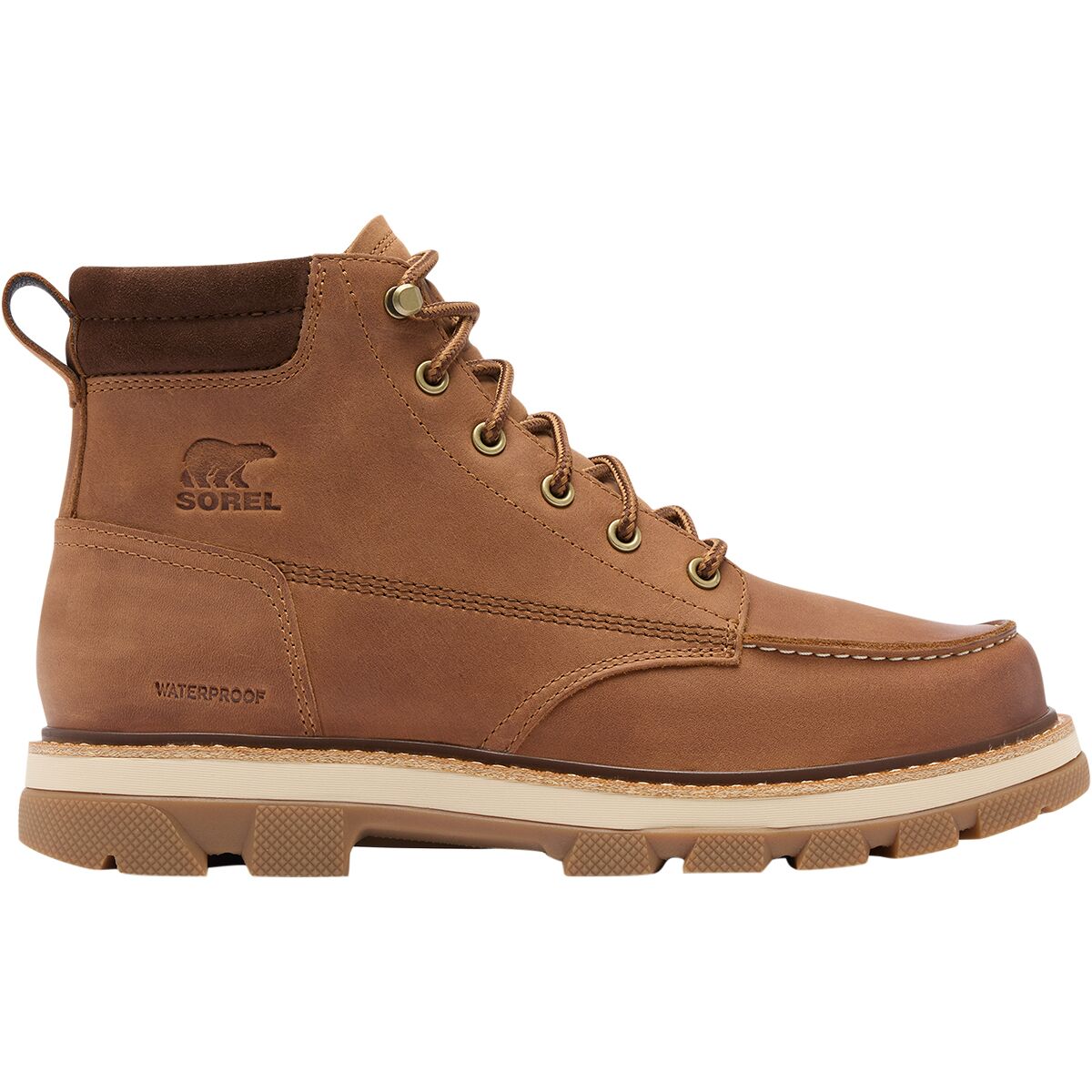 Image of SOREL Lark-47 Moc Toe WP Boot - Men's Velvet Tan/Tobacco, 11.5