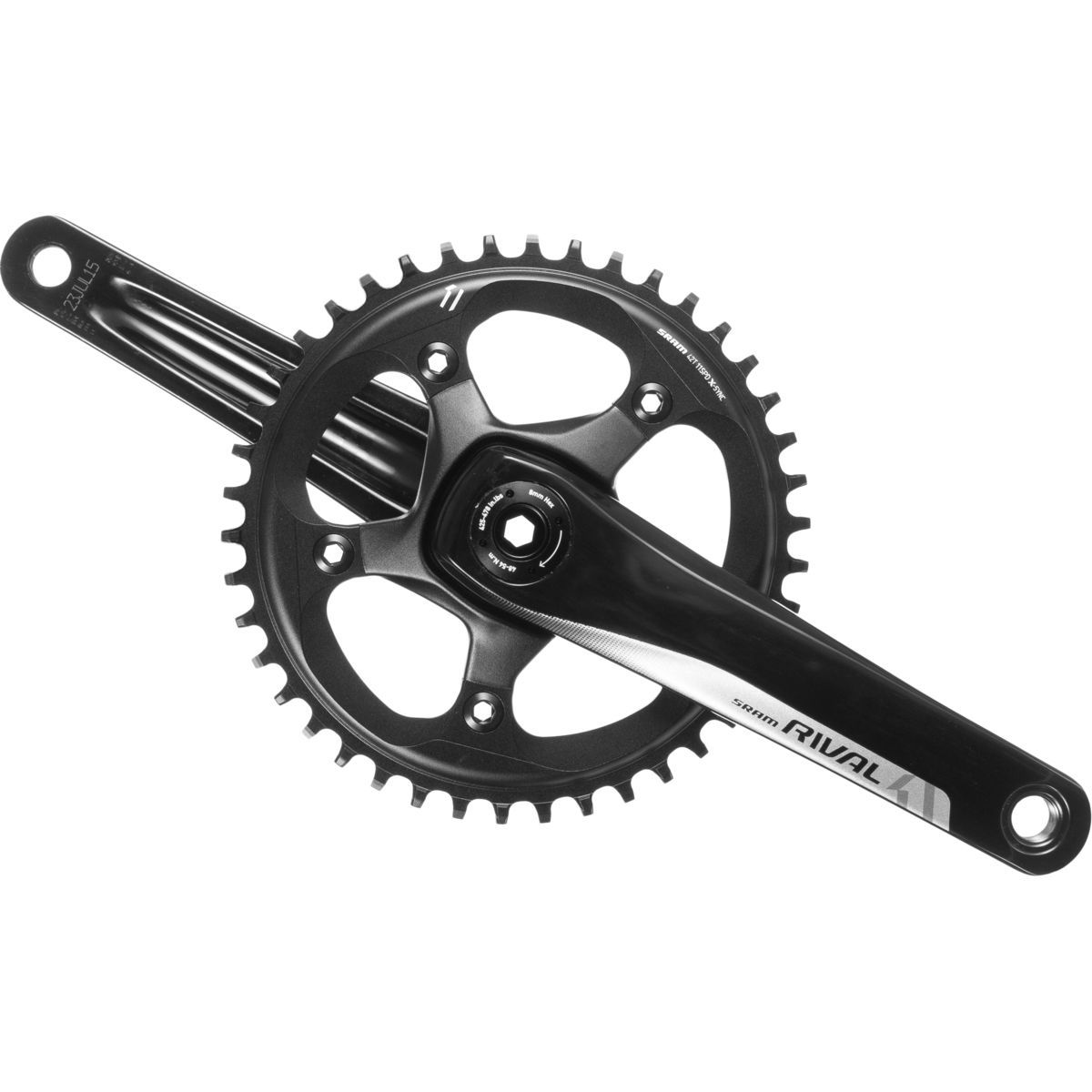 Image of SRAM Rival 1 BB30 Crankset Black, 172.5mm, 42T