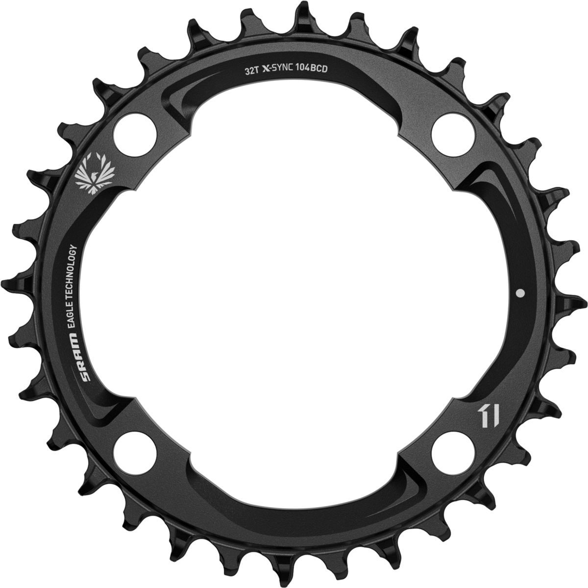 Image of SRAM X-Sync 2 Eagle 12-Speed Chainring Black, 104 BCD, 34t