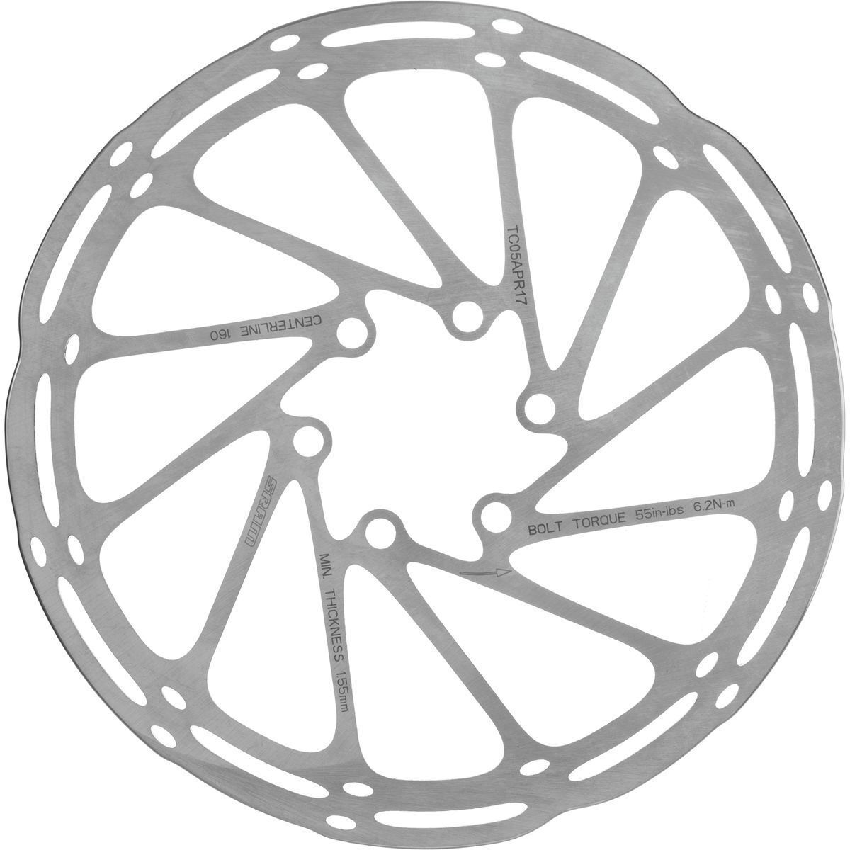 SRAM CenterLine Rounded Rotor Silver, 140mm