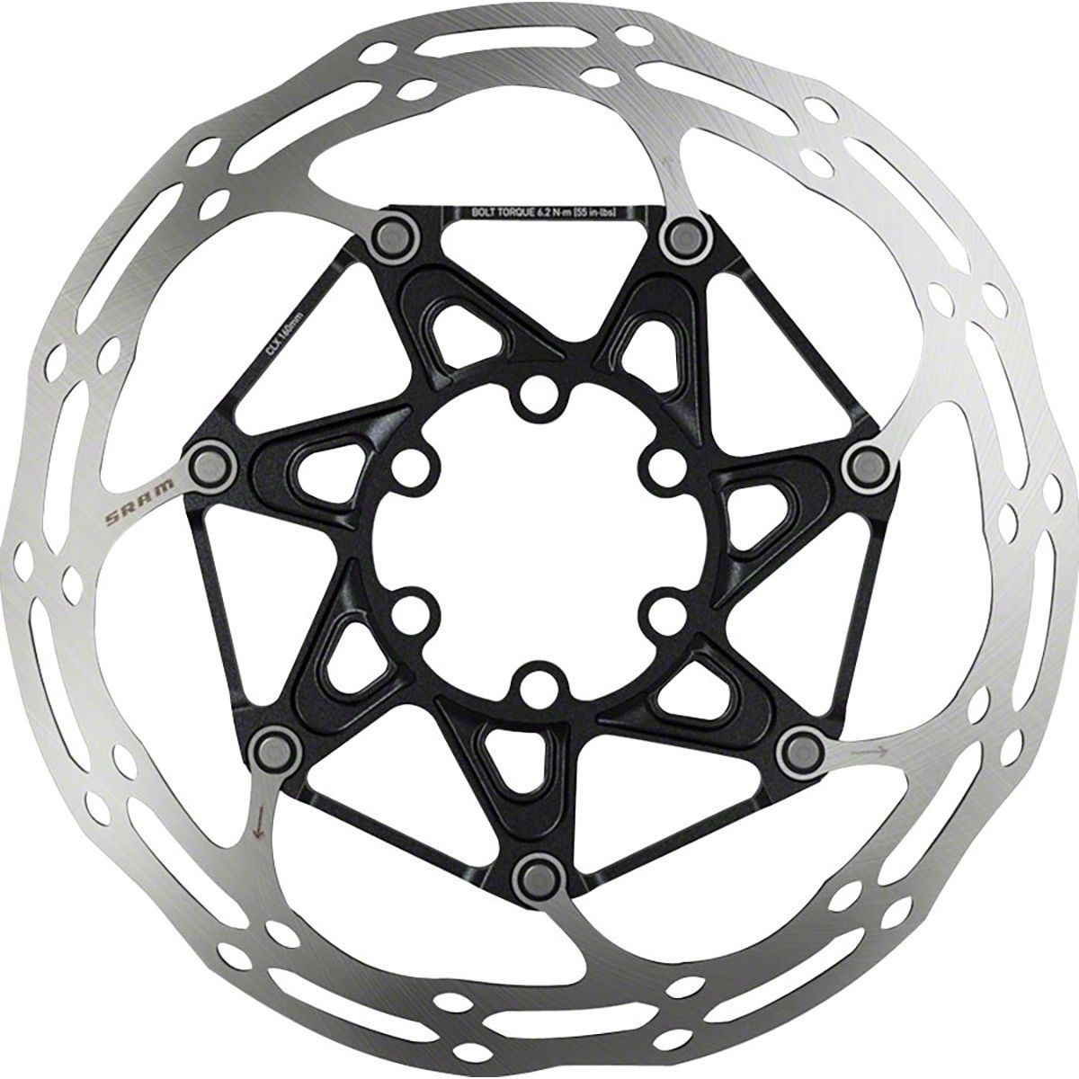 Image of SRAM CenterLine X Rounded Rotor Silver, 140mm