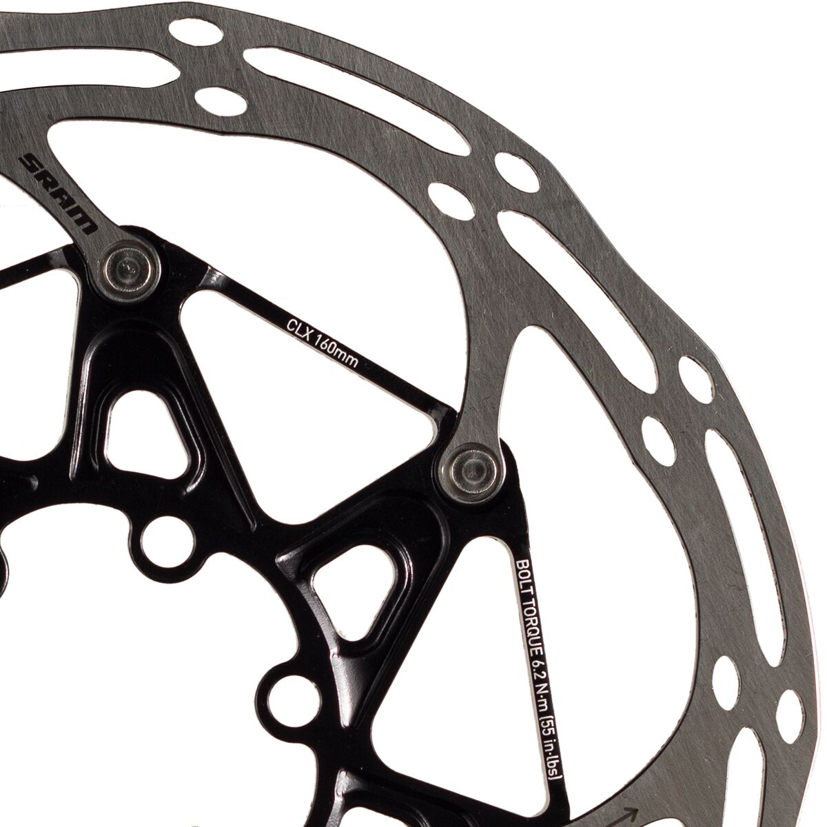 SRAM Centerline 2p Rounded Disc Rotor 180mm MTB Bike Silver TI Bolts ...