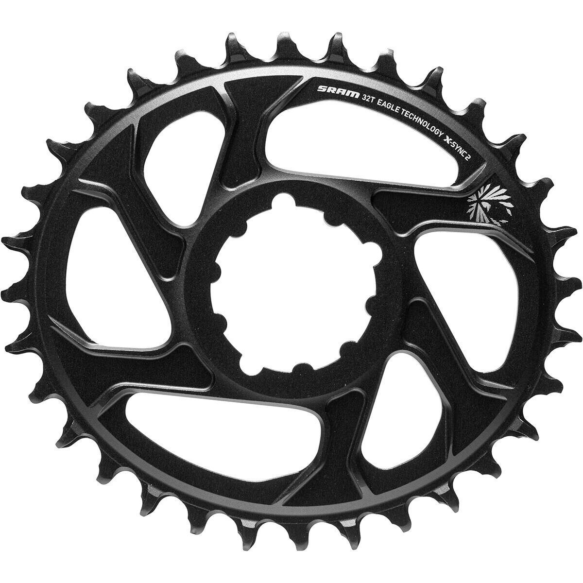 Image of SRAM X-Sync 2 Eagle 12-Speed Direct Mount Oval Chainring - Boost Black, 34T/3mm Offset