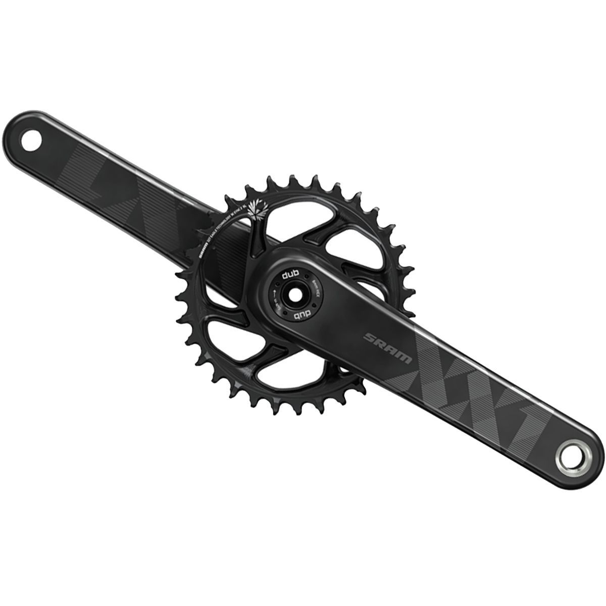 Image of SRAM XX1 Eagle DUB SL Crankset - Boost Black, 175mm/34T