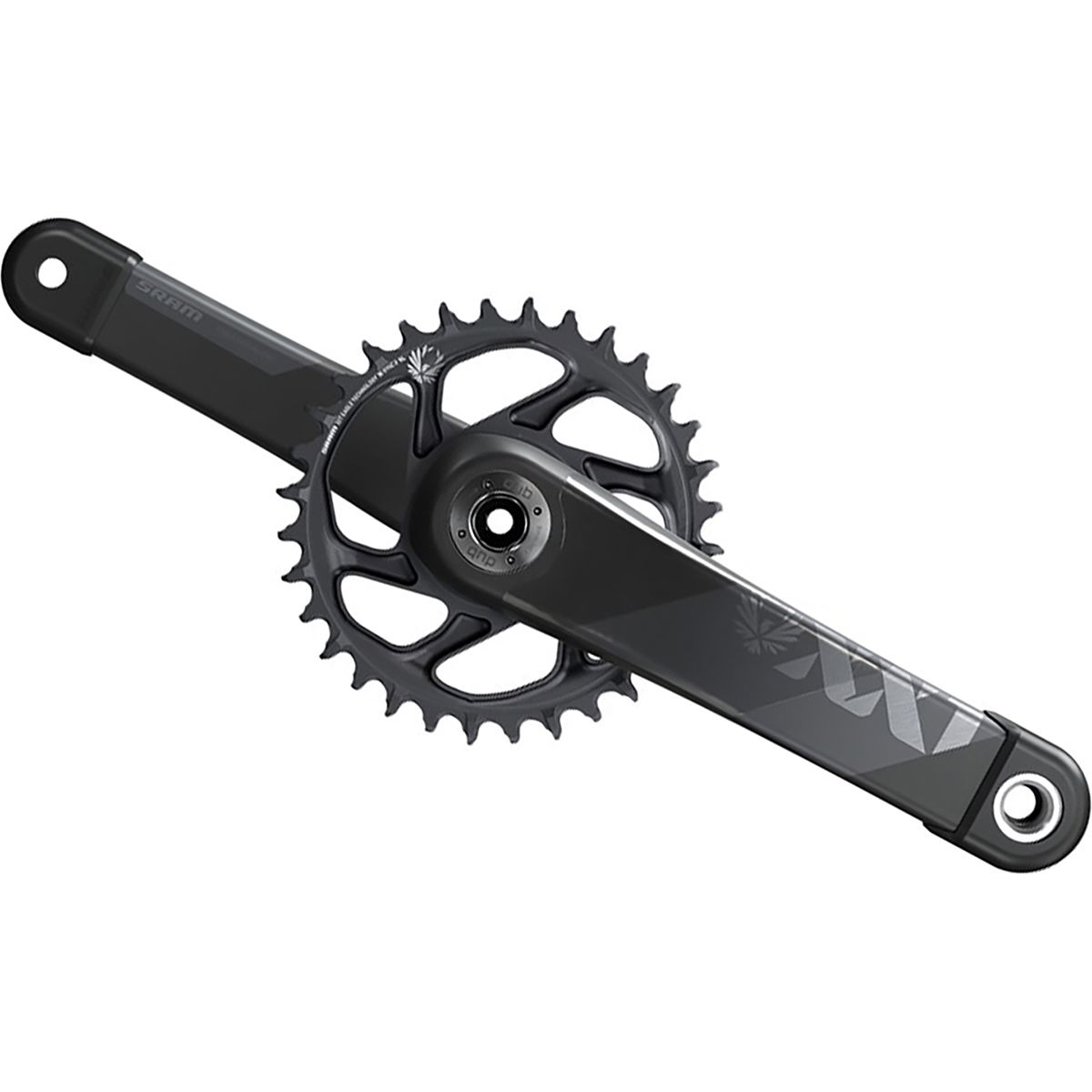 Image of SRAM XX1 Eagle DUB SL Crankset - Boost Grey, 175mm, 34t