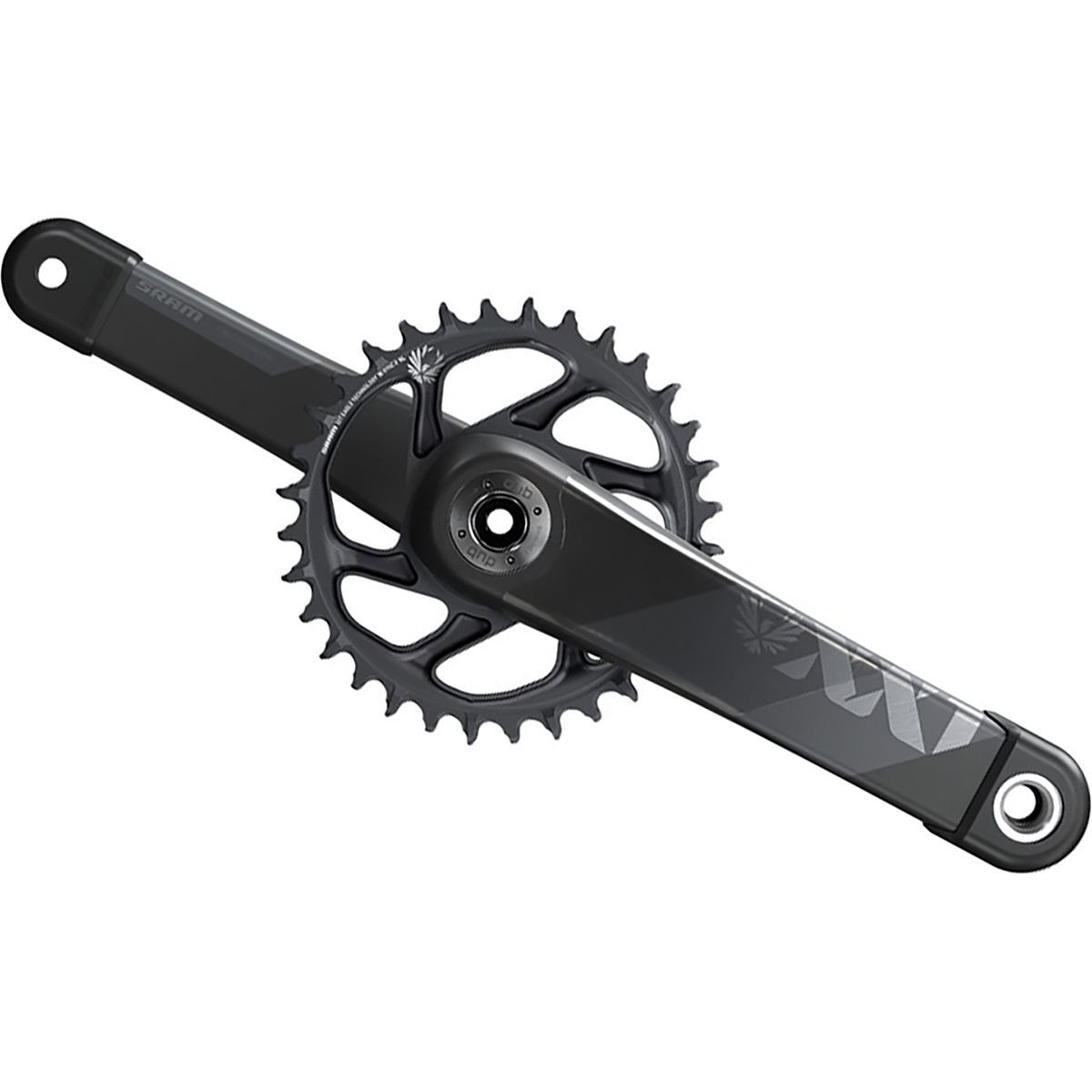 Image of SRAM XX1 Eagle DUB SL Crankset - Boost Grey, 170mm, 34t