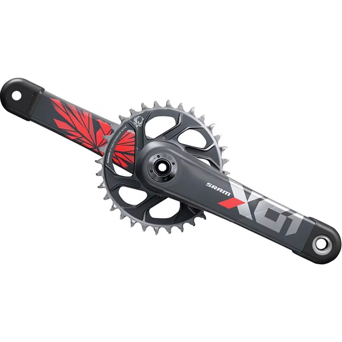 Image of SRAM X01 Eagle DUB Crankset - Boost Lunar Oxy, 170mm, 32t