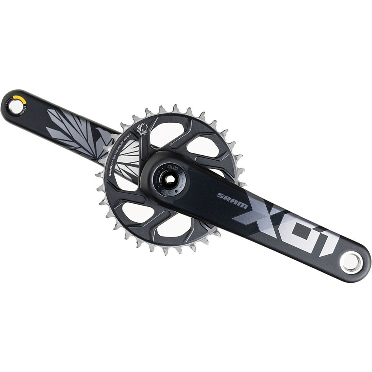 Image of SRAM X01 Eagle DUB Crankset - Boost Lunar Polar, 165mm, 32t
