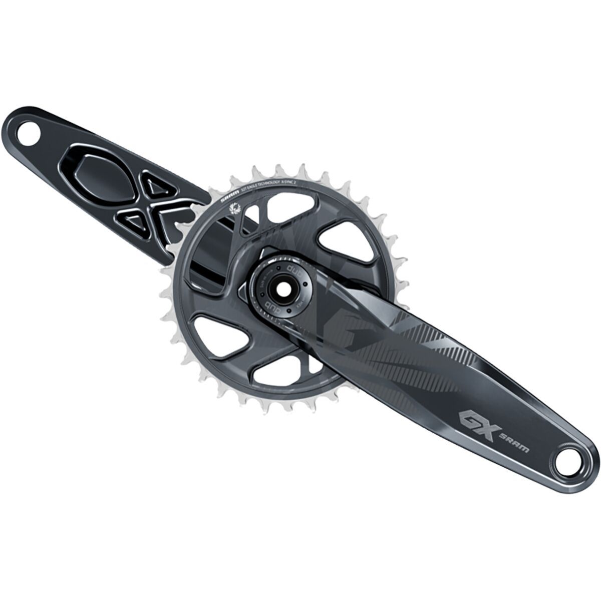 Image of SRAM GX Eagle DUB Crankset - Boost Lunar Grey, 165mm/32t