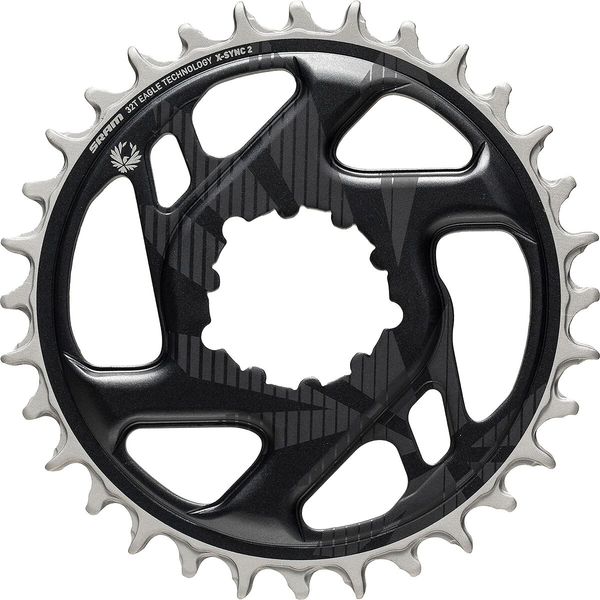 Image of SRAM X-Sync 2 Eagle Cold Forged Direct Mount Chainring Lunar Grey, 34T/6mm Offset