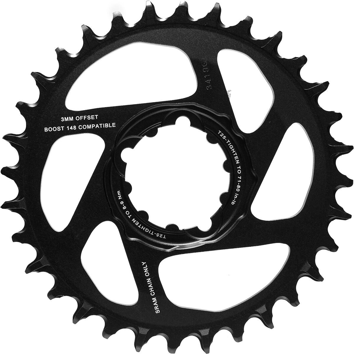 Image of SRAM X-Sync 2 SL Direct Mount Chainring - Boost Black/Gray, 34T, 3mm Offset