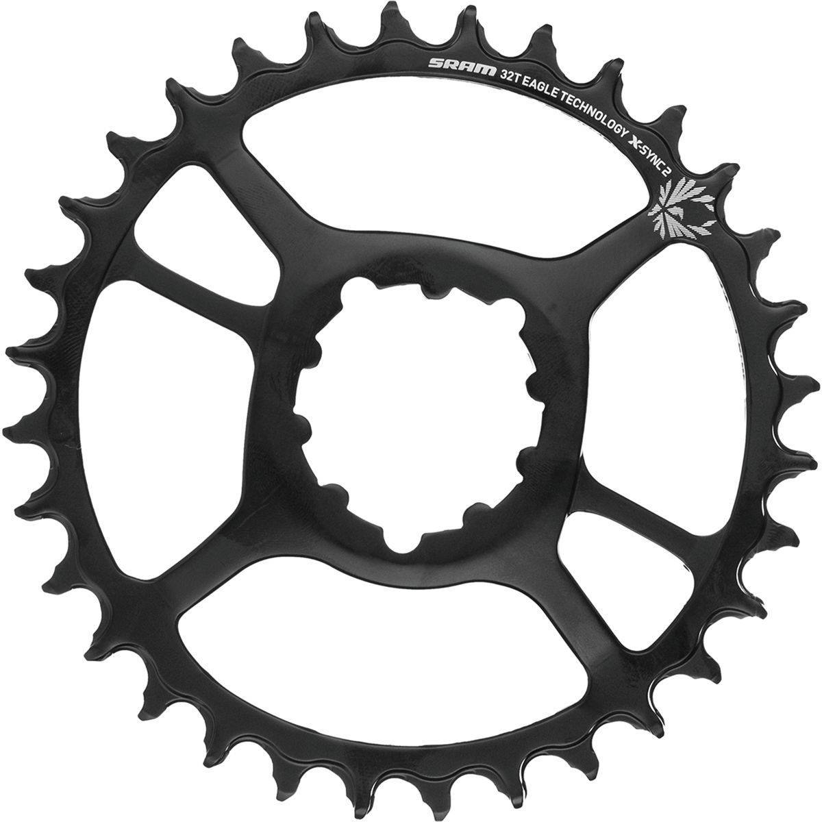 Image of SRAM X-Sync 2 Steel Direct Mount Chainring Black, 34T, 6mm Offset