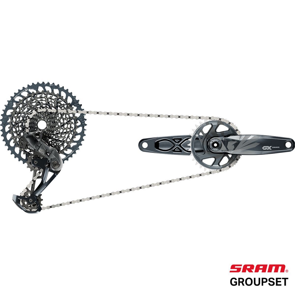Image of SRAM GX Eagle DUB Groupset Lunar, B2, 170mm, 32T