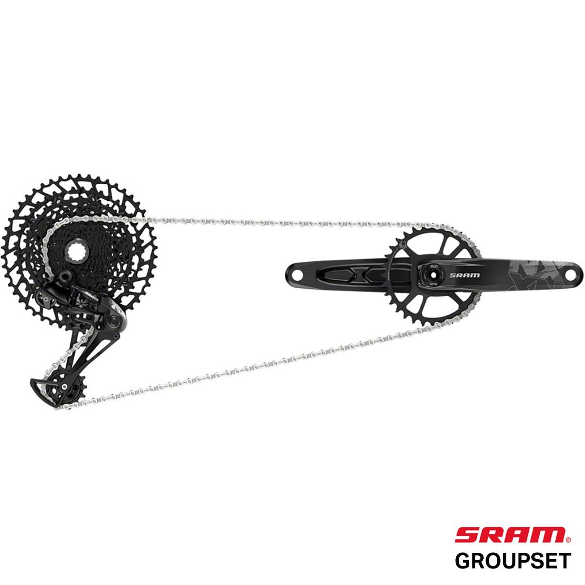 Image of SRAM NX Eagle DUB Groupset - Boost Black, 170mm/32T