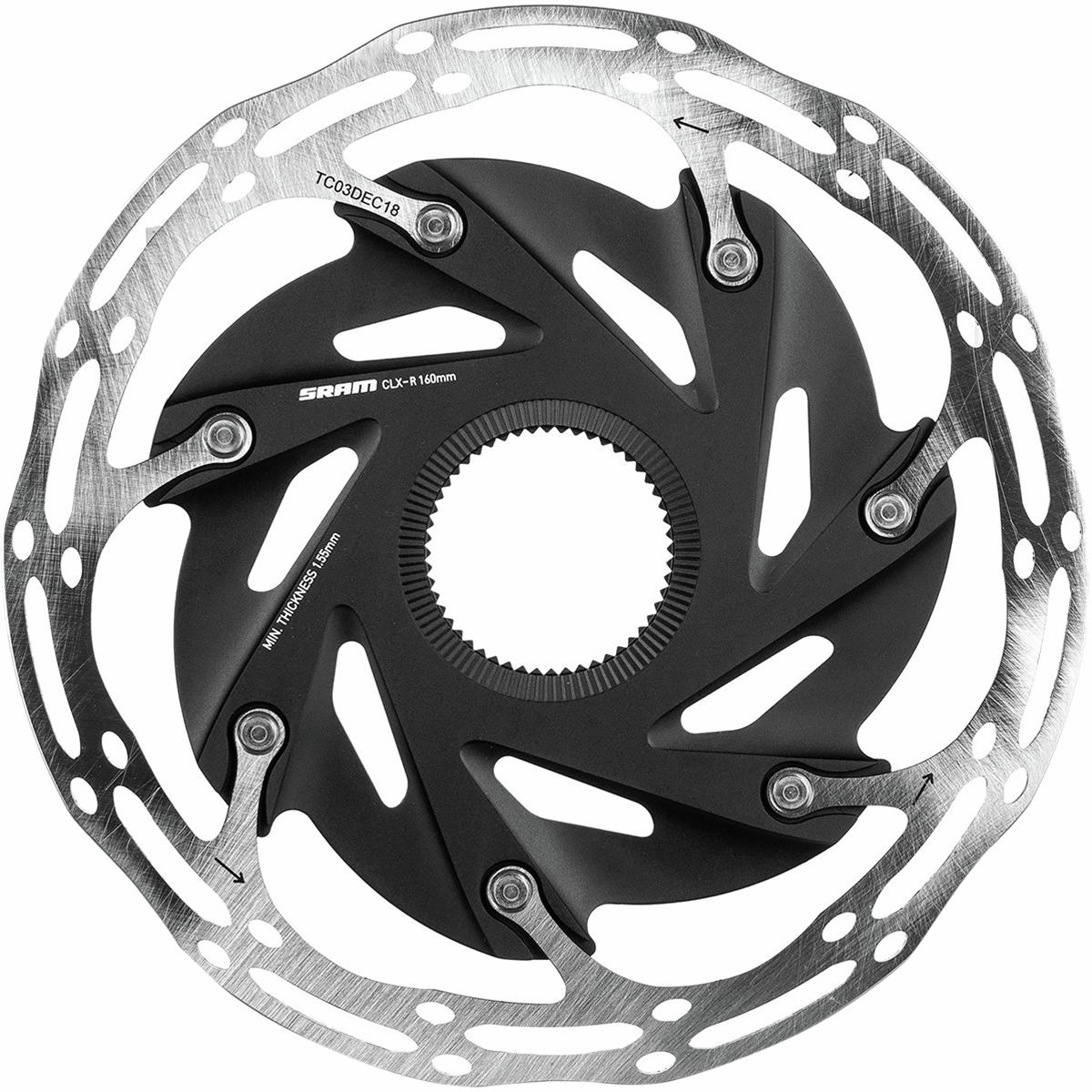 SRAM SRAM Centerline XR Rotor - Centerlock Black/Silver, 160mm