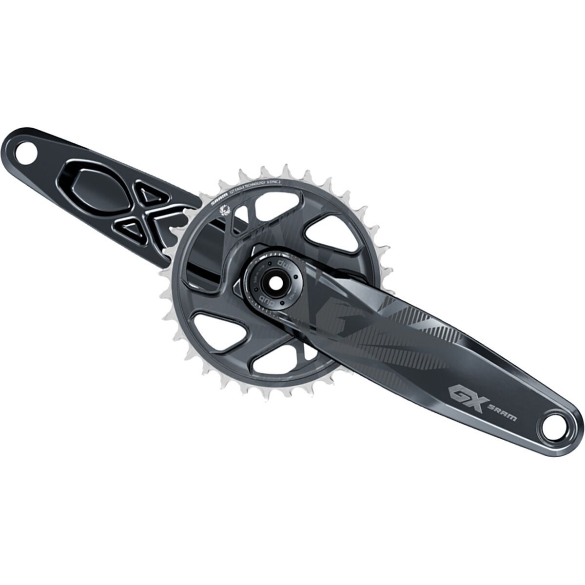 Image of SRAM GX Eagle DUB Crankset - SuperBoost 157 Lunar Grey, 170mm/32t