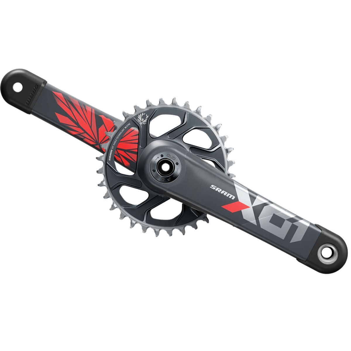 Image of SRAM X01 Eagle DUB Crankset - SuperBoost 157 Lunar Oxy, 165mm, 32t