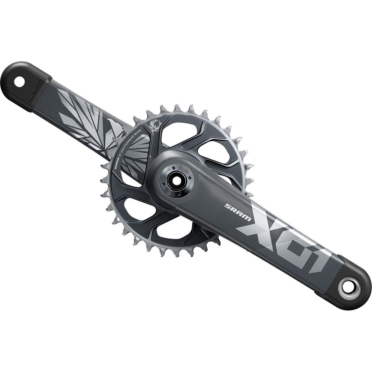 Image of SRAM X01 Eagle DUB Crankset - SuperBoost 157 Lunar Polar, 175mm, 32t