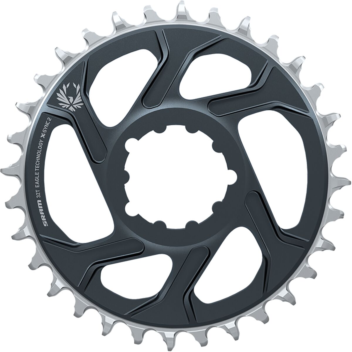 Image of SRAM X-Sync 2 Eagle 12-Speed Direct Mount Chainring Lunar, Polar Grey, 32T/6mm Offset