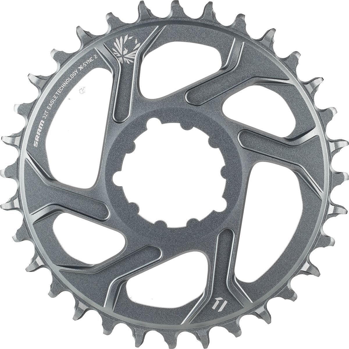 Image of SRAM X-Sync 2 Eagle 12-Speed Direct Mount Chainring - Boost Polar Grey, 32T/3mm Offset