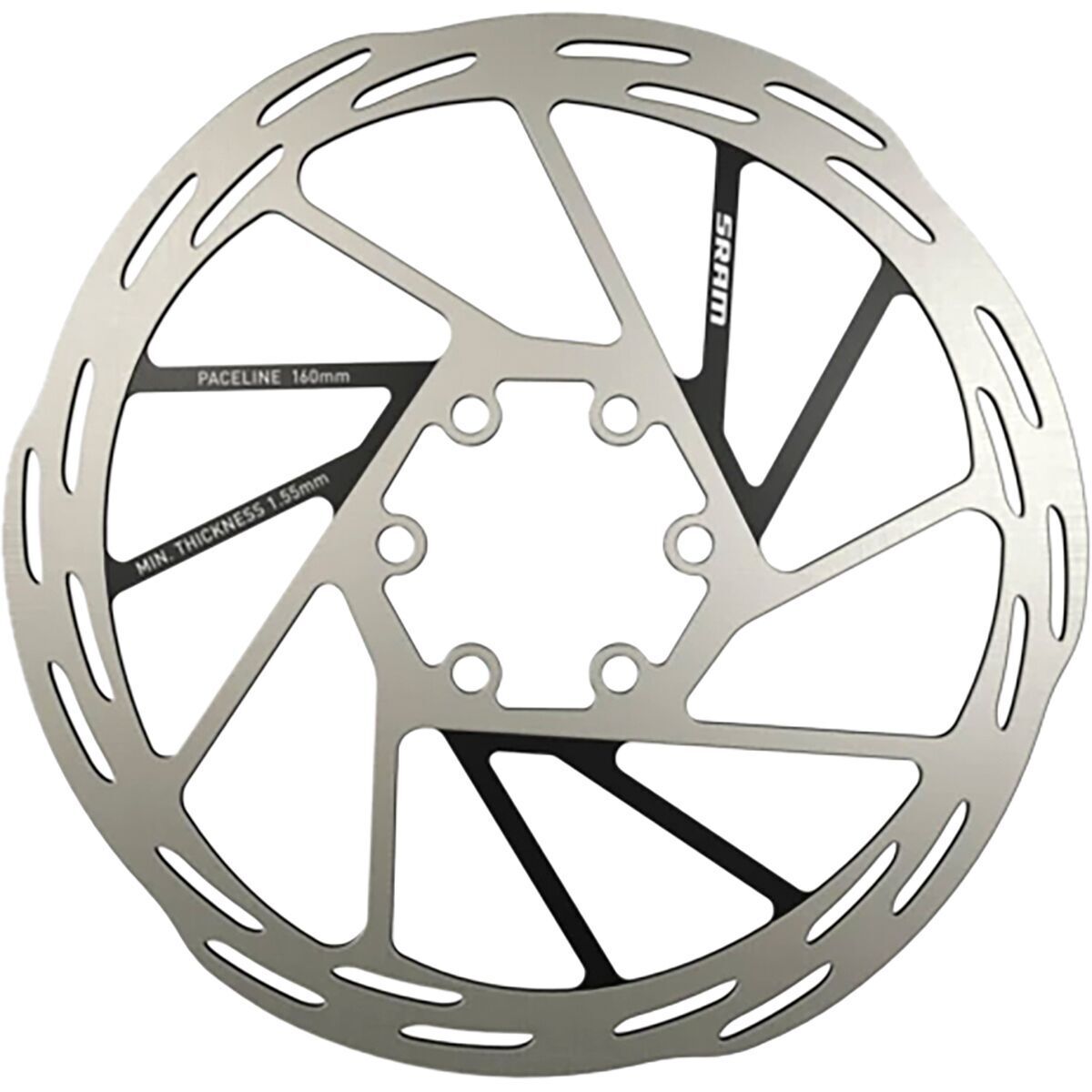 Image of SRAM Paceline Rounded Rotor Silver, 160mm