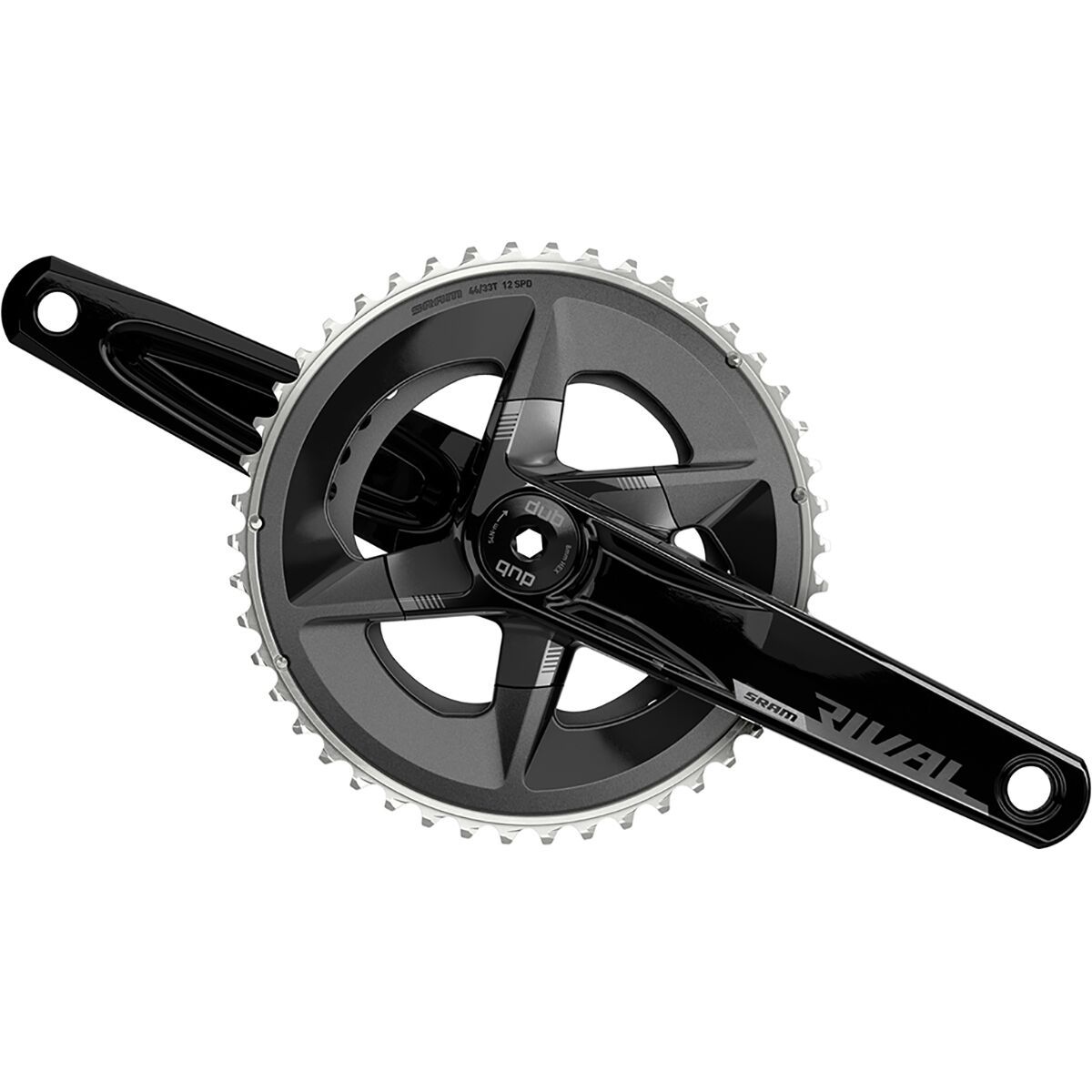 Image of SRAM Rival 12-Speed Crankset Black, Wide, 165mm, 43-30T
