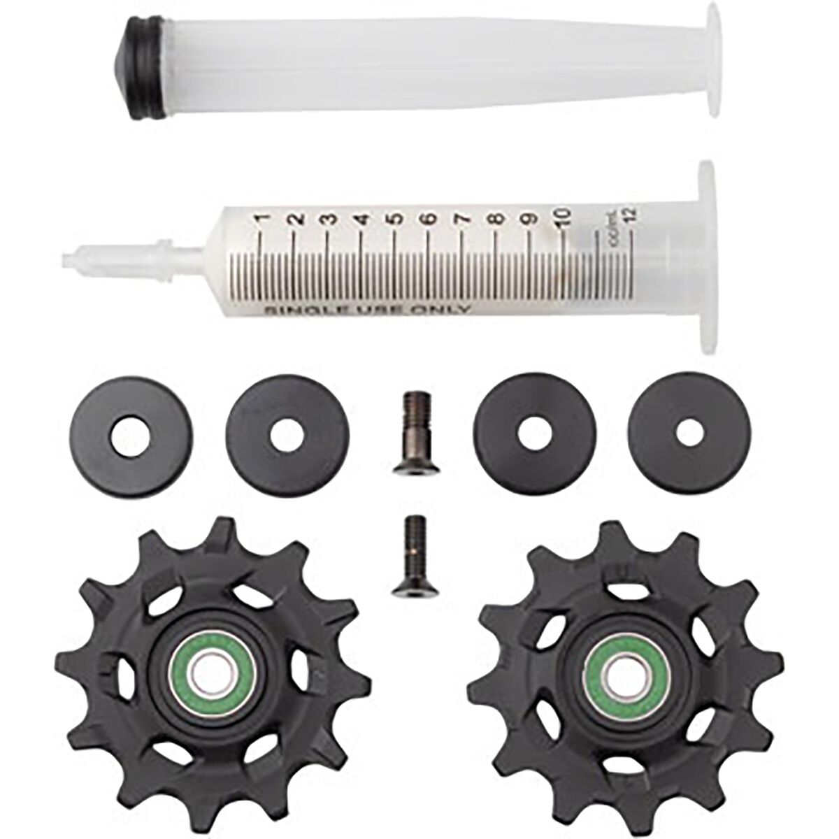Image of SRAM XPLR Rear Derailleur Pulley Kit Black, Red, One Size