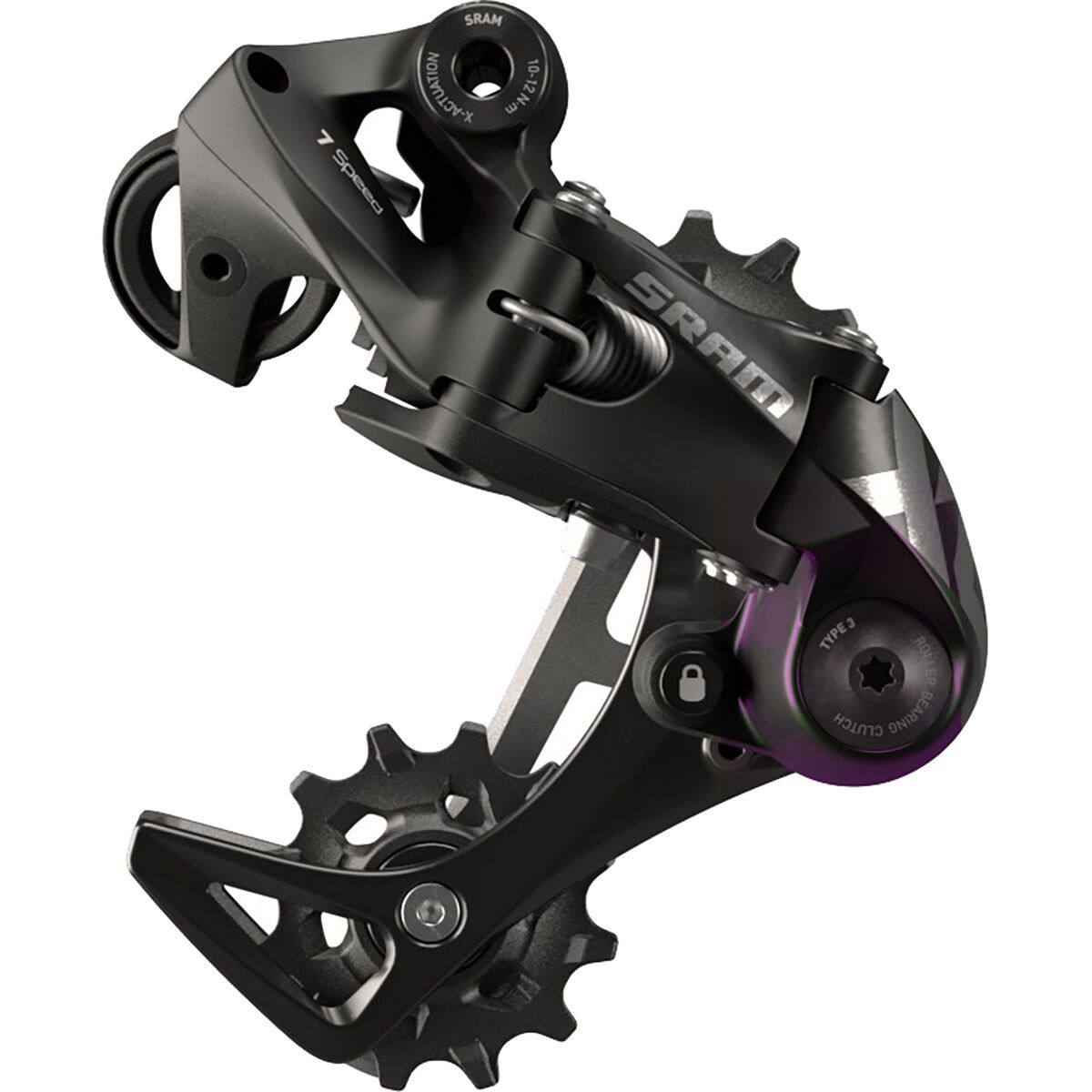 SRAM X01 DH 7-Speed Rear Derailleur - 2024 Black, Short