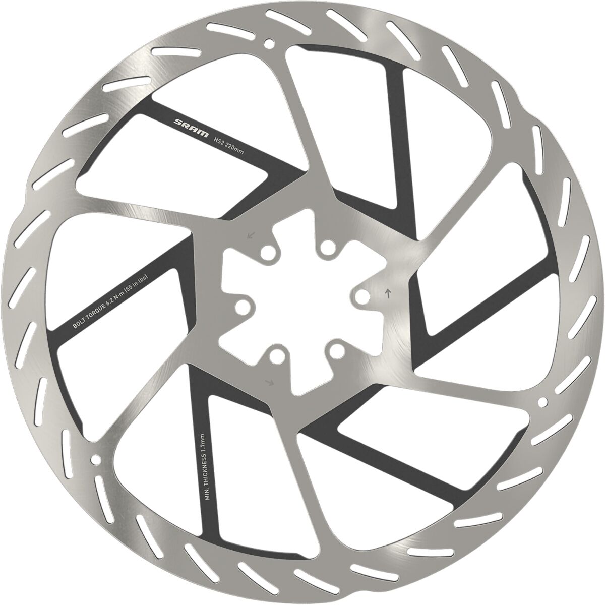 SRAM SRAM HS2 Rotor - 6-bolt One Color, 160mm