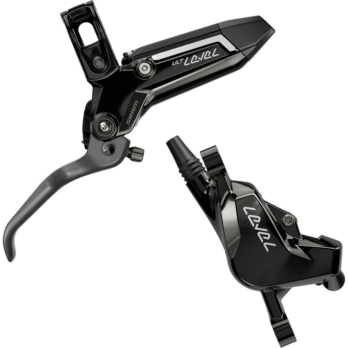 Image of SRAM Level Ultimate Stealth 2-Piston Disc Brake Black Anodized, Right, Rear