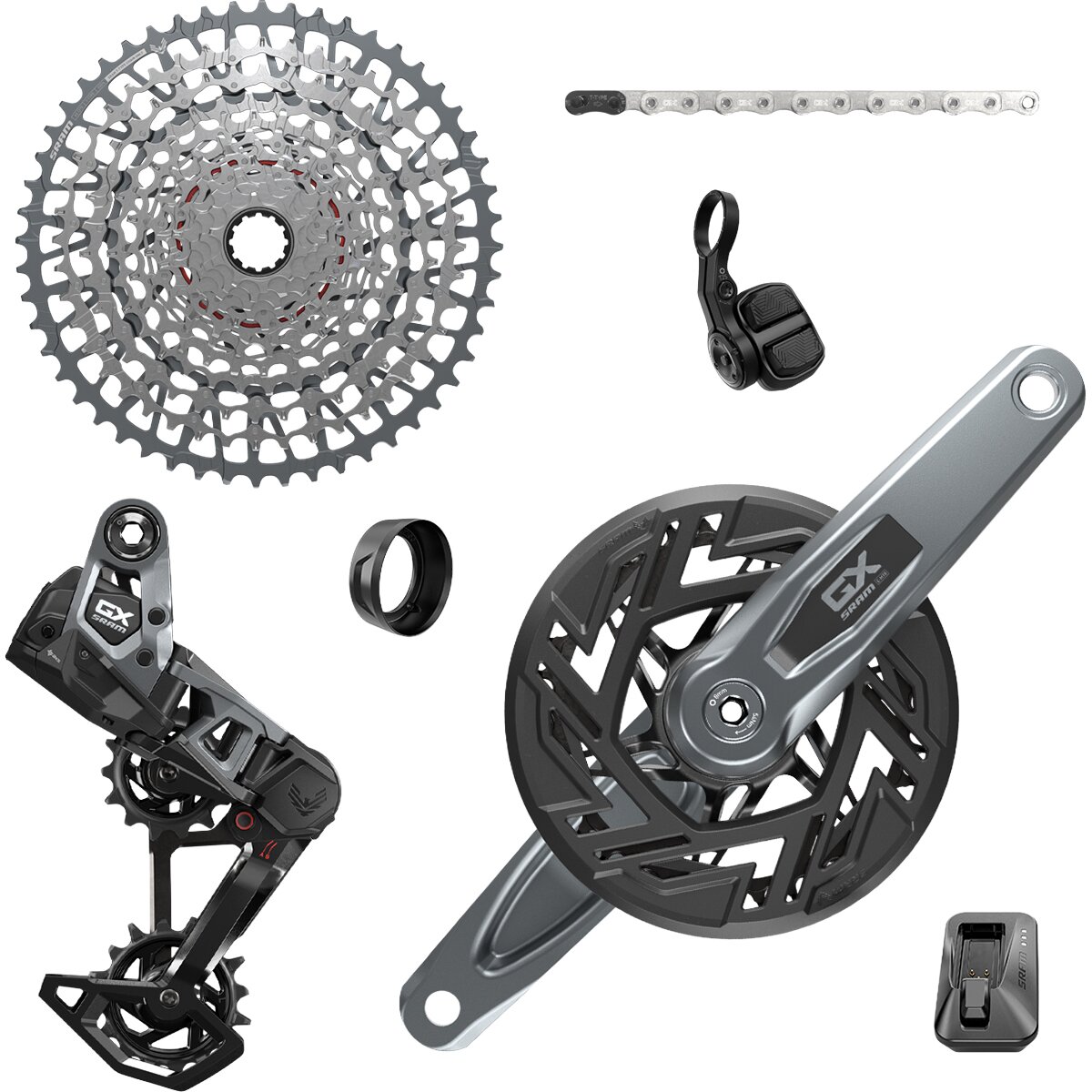 Image of SRAM GX Eagle AXS Transmission E-MTB Groupset Bosch, USB-C, 160mm, 36t