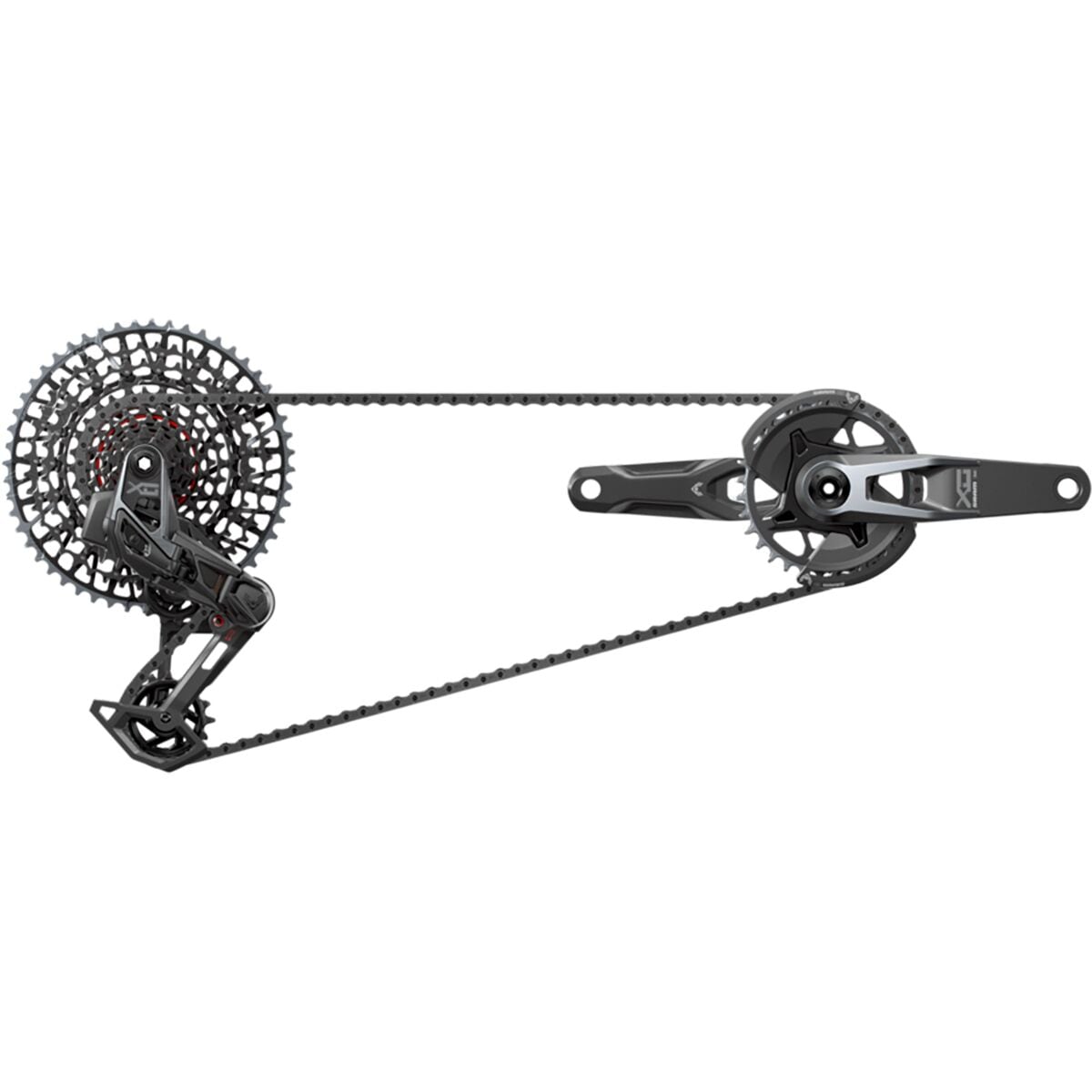 Image of SRAM X0 Eagle AXS Transmission DUB Groupset Black, 175mm, 32t