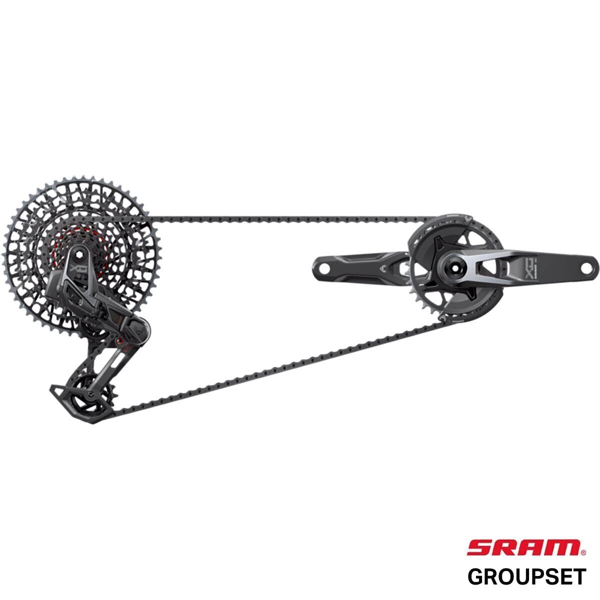 Image of SRAM X0 Eagle AXS Transmission DUB Groupset Black, 175mm, 32t