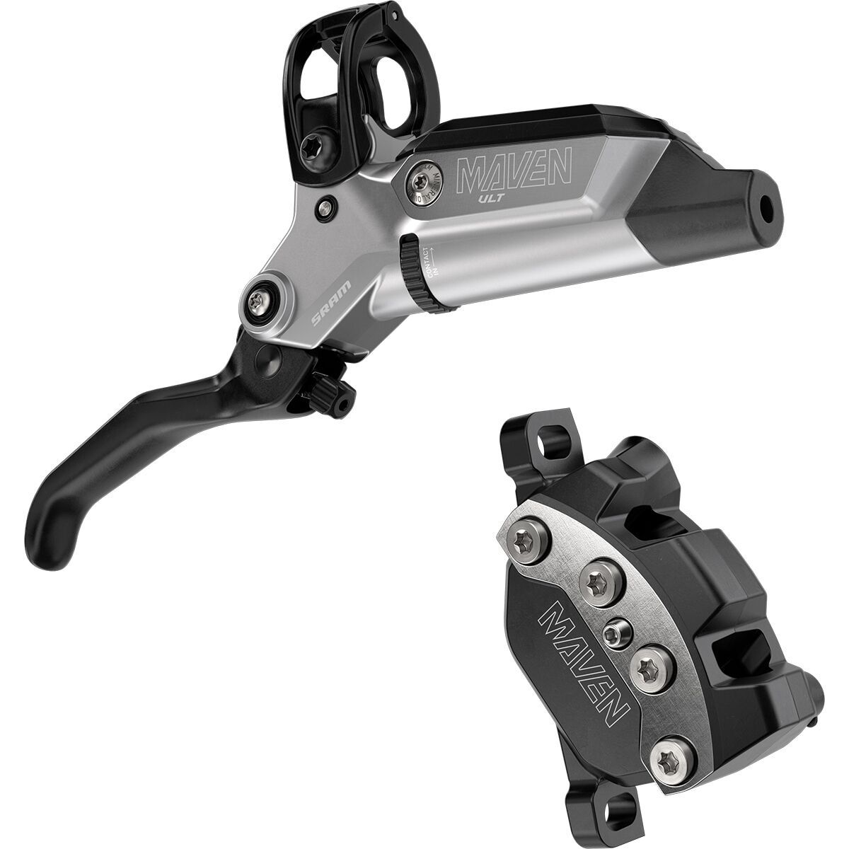 Image of SRAM Maven Ultimate Disc Brake Clear Ano, Front
