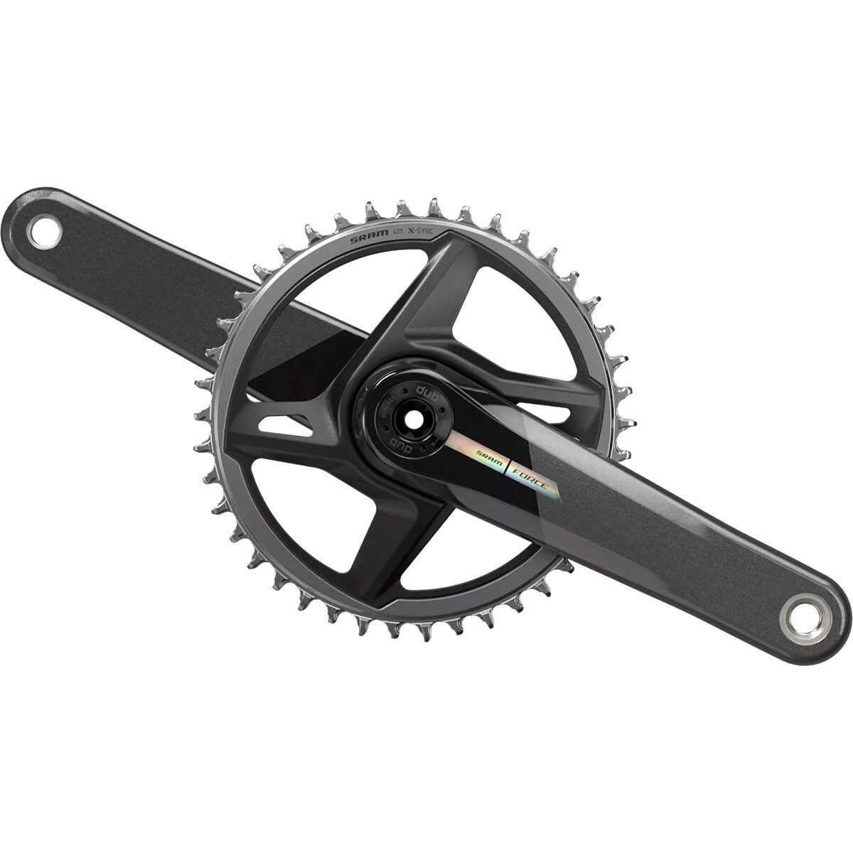 Image of SRAM Force D2 1 DUB 12-Speed Direct Mount Crankset Iridescent, 167.5mm, 40T, Wide