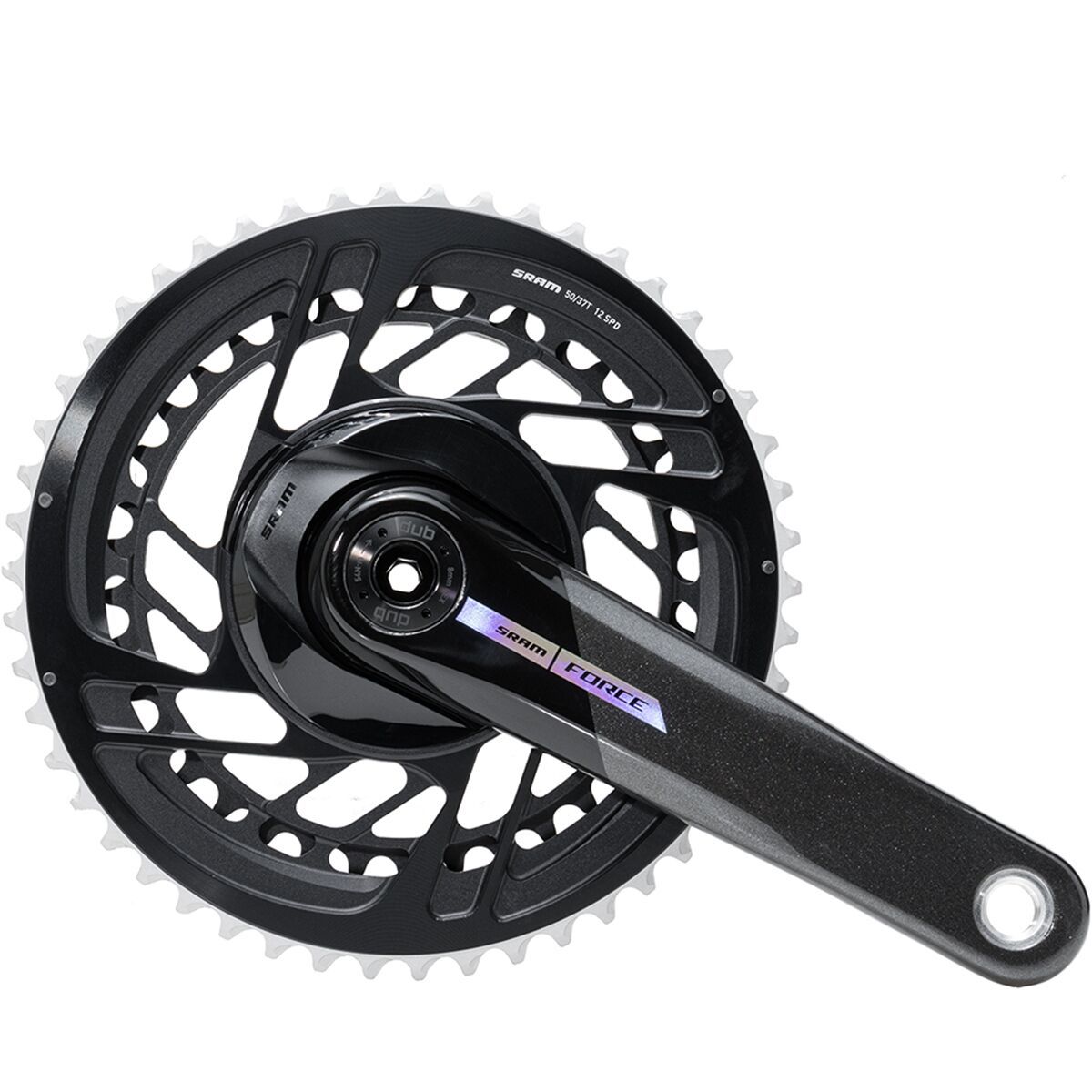 Image of SRAM Force D2 DUB 12-Speed Crankset Iridescent, 165mm, 46/33T
