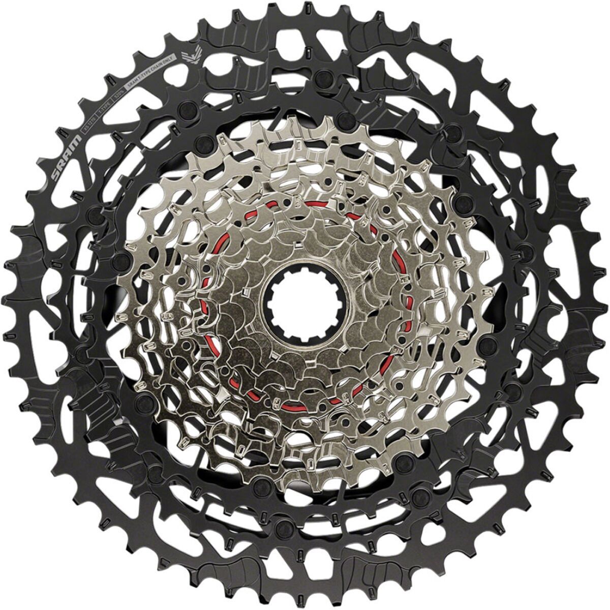 Image of SRAM XS-1270 T-Type 12-Speed Cassette One Color, 10-52t
