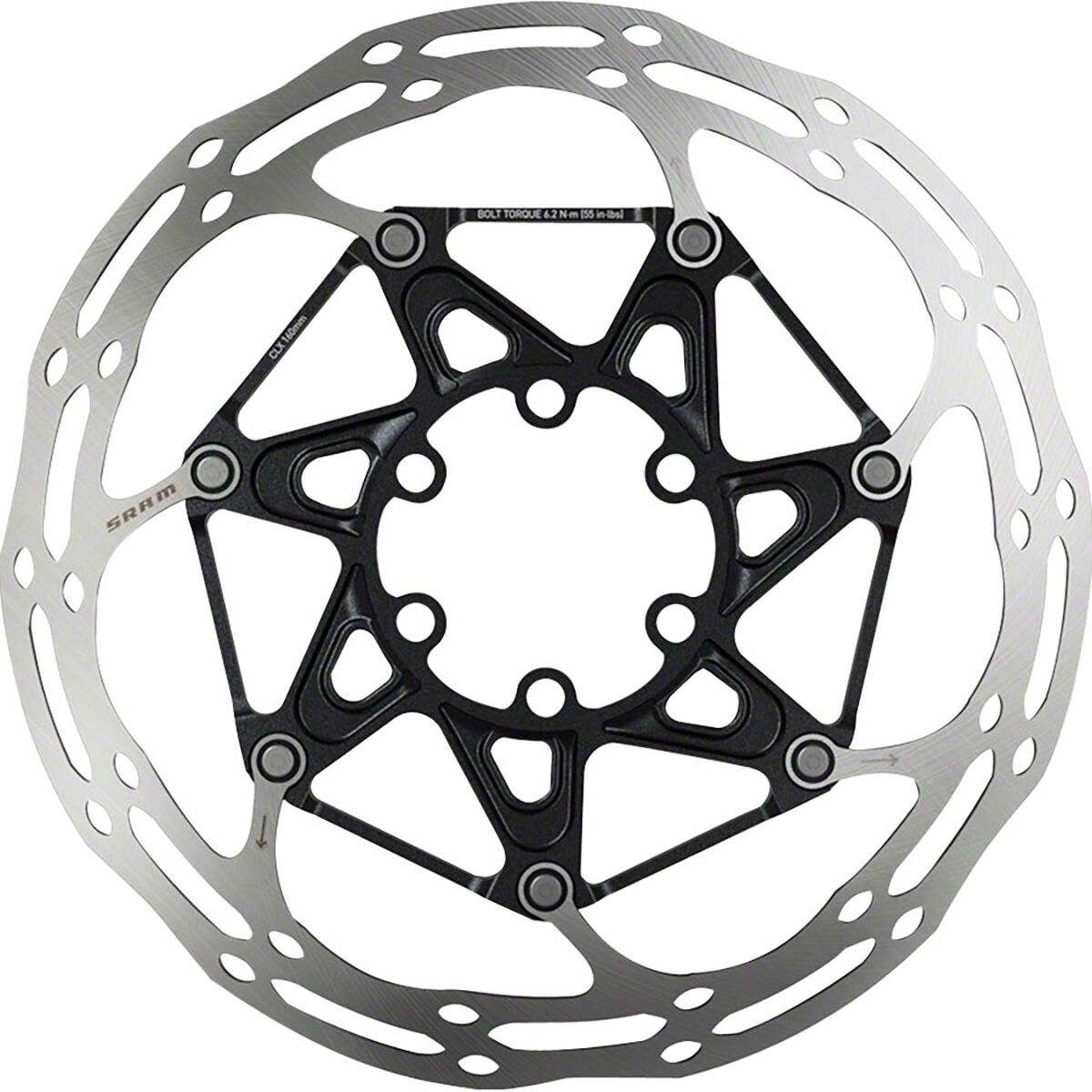 Image of SRAM Centerline 2 Piece Rotor Black, 160mm