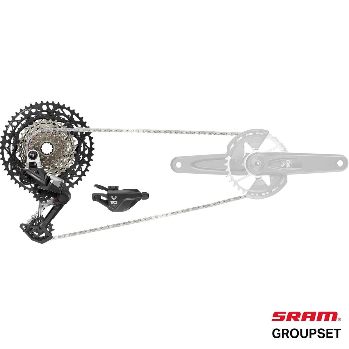 Image of SRAM Eagle 90 T-Type E-MTB DUB Groupset - Cranks Not Included One Color, BCD, 34t