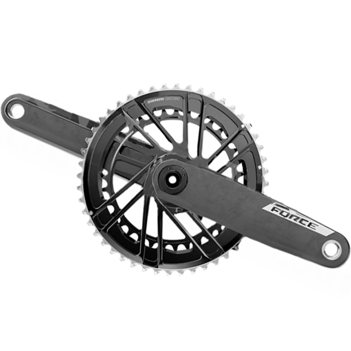 Image of SRAM Force E1 DUB 2x Crankset Black, 172.5mm, 46,33t