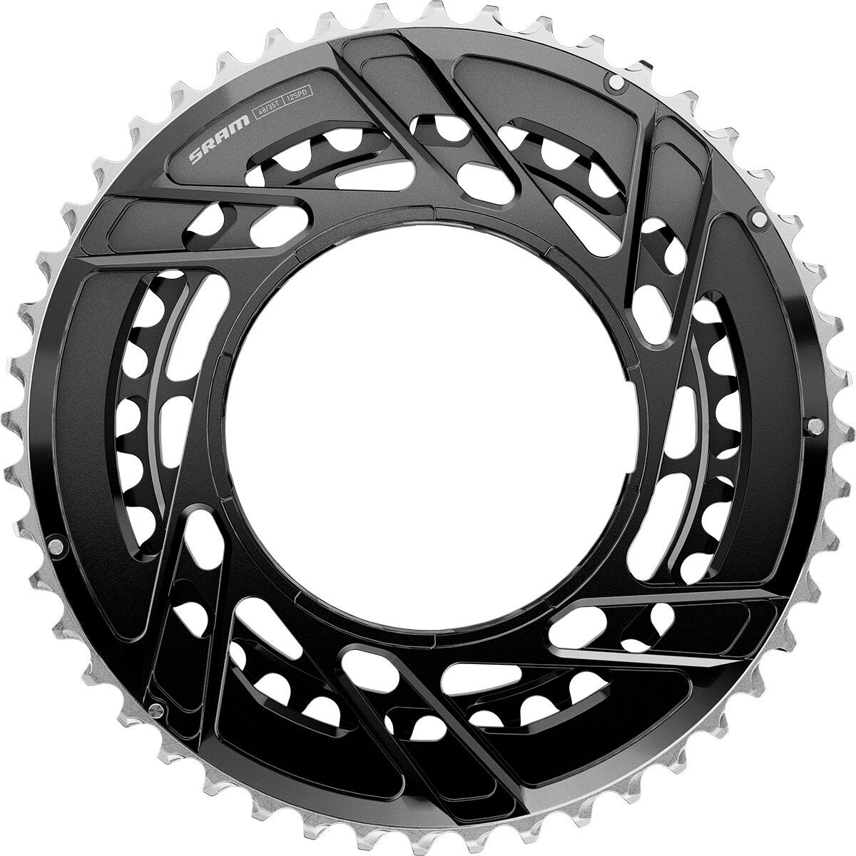 Image of SRAM Force E1 Thread Mount 2x Chainring for Powermeter Black, 46,33t