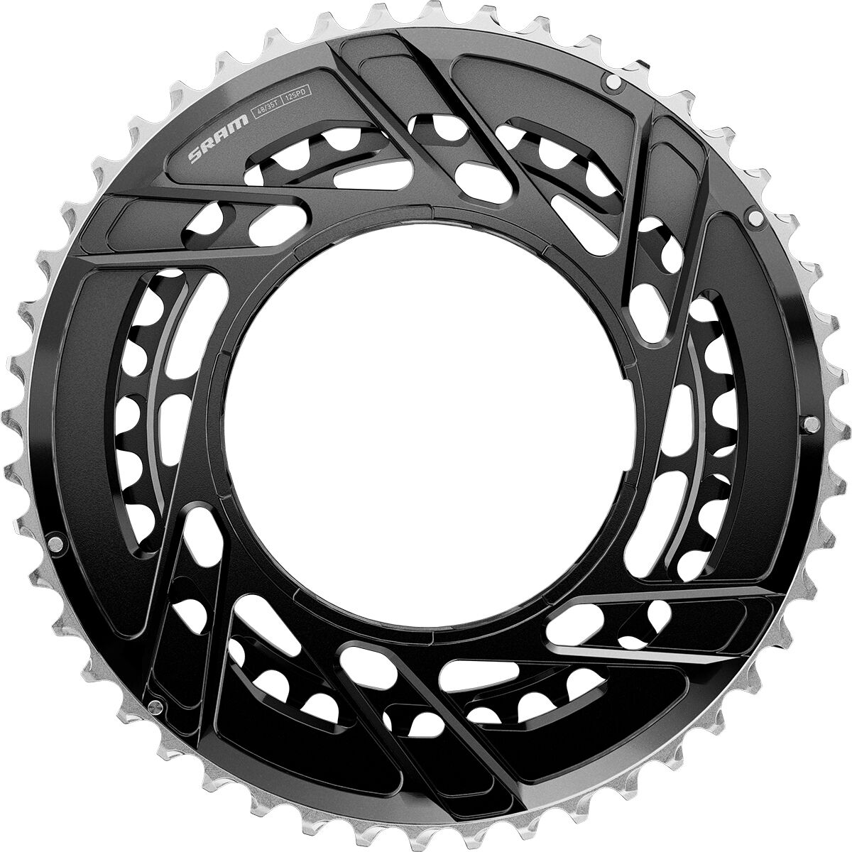 Image of SRAM Force E1 Thread Mount 2x Chainring for Powermeter Black, 46,33t
